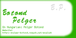 botond pelger business card